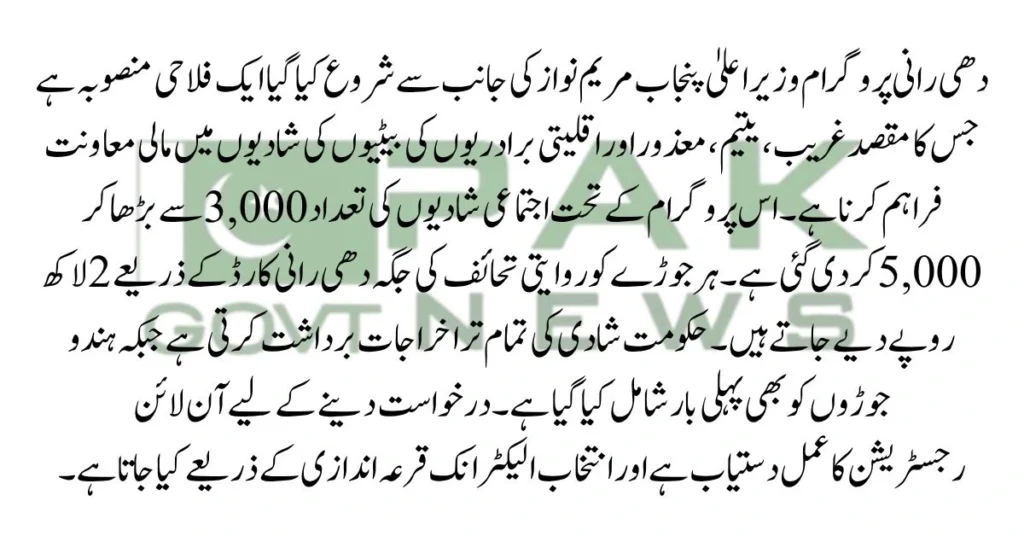 Dhee Rani Program, CM Punjab Maryam Nawaz, Girls Support Scheme, Women Empowerment Punjab, Maryam Nawaz Scheme 2025, Punjab Welfare Program, Girls Education Aid, Daughter Protection Scheme, Women Rights Pakistan, Dhee Rani Card