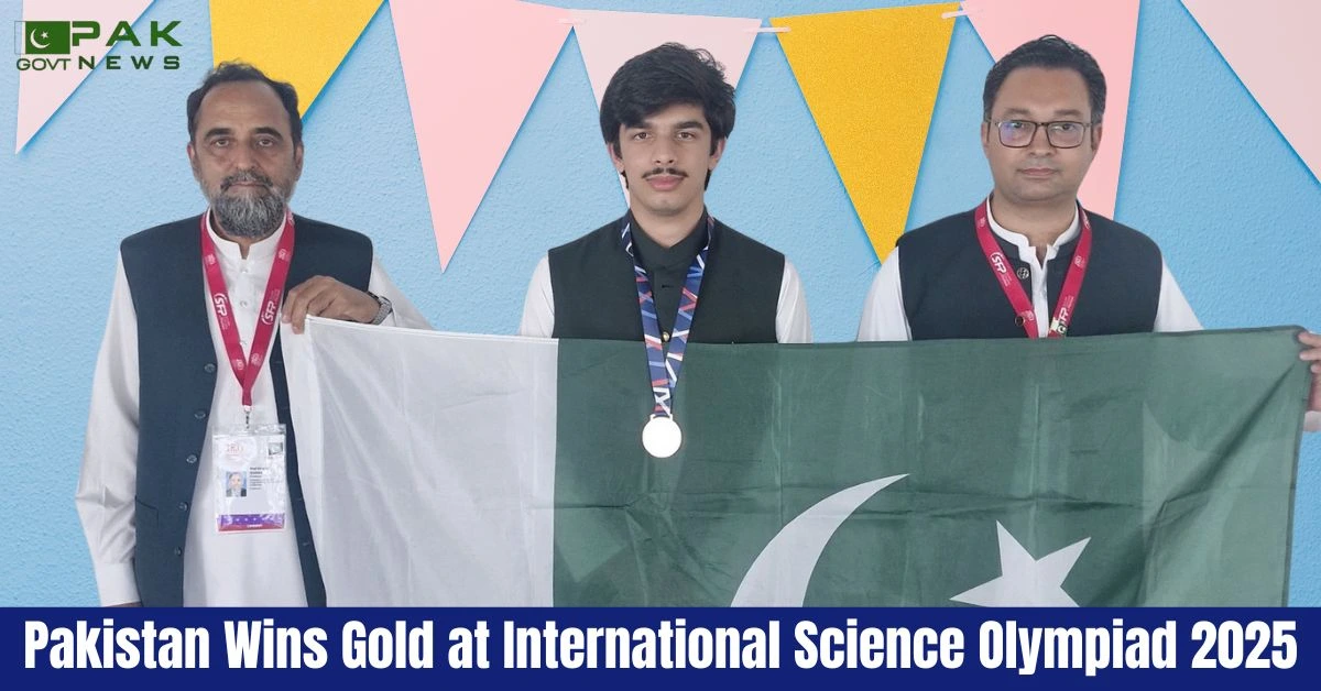 Abdul Raffay Paracha with gold medal IBO 2025 Pakistan student, Abdul Raffay Paracha, IBO 2025, Pakistan gold medal, International Biology Olympiad, Pakistani student win, STEM Pakistan, PIEAS Olympiad, HEC STEM, science Olympiad winner, Pakistan science education, Pakistan wins gold at International Science Olympiad