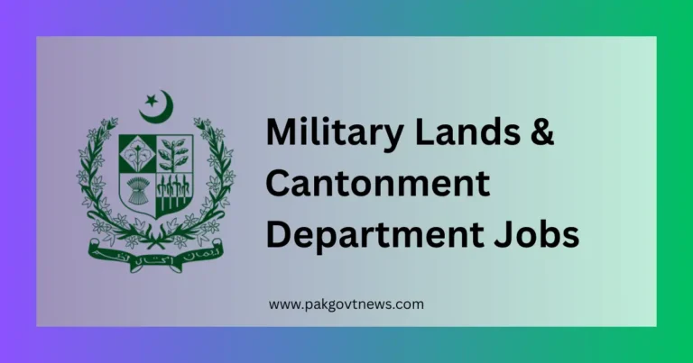 Military Lands and Cantonment Department Jobs