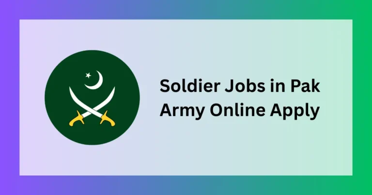 Pak Army Soldier Jobs